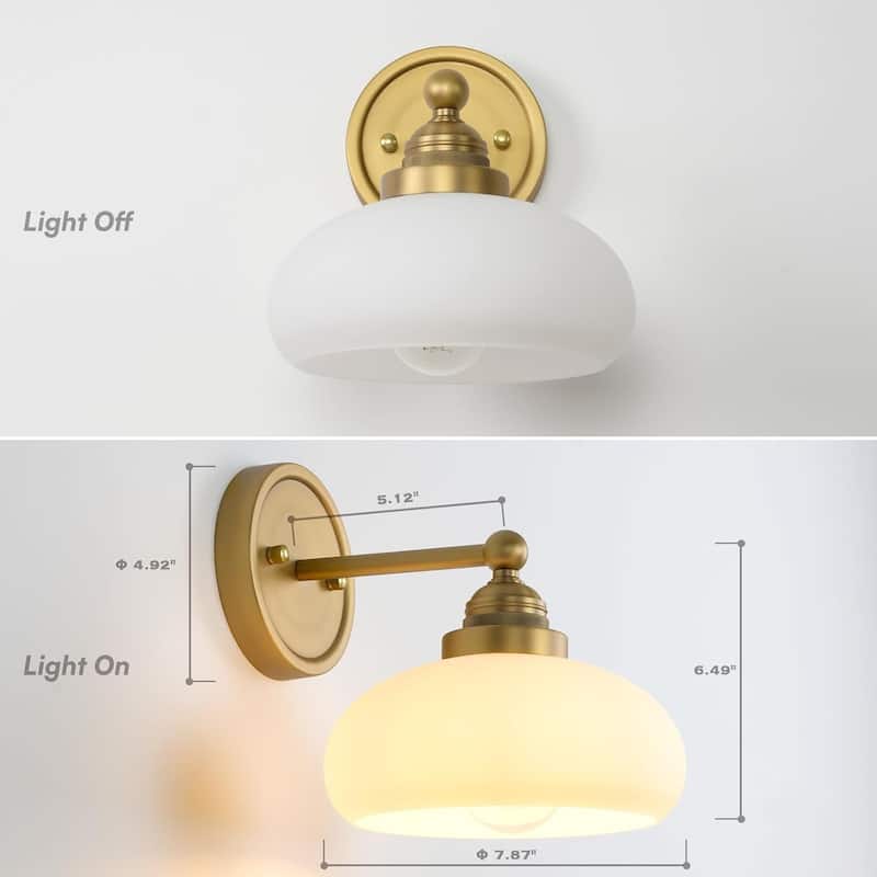1-light vanity light antique stairwells light glass, metal wall light