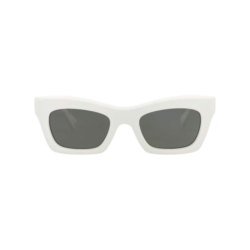Gucci Cat Eye-Frame Recycled Acetate Sunglasses - White White Grey - White - Grey Lens