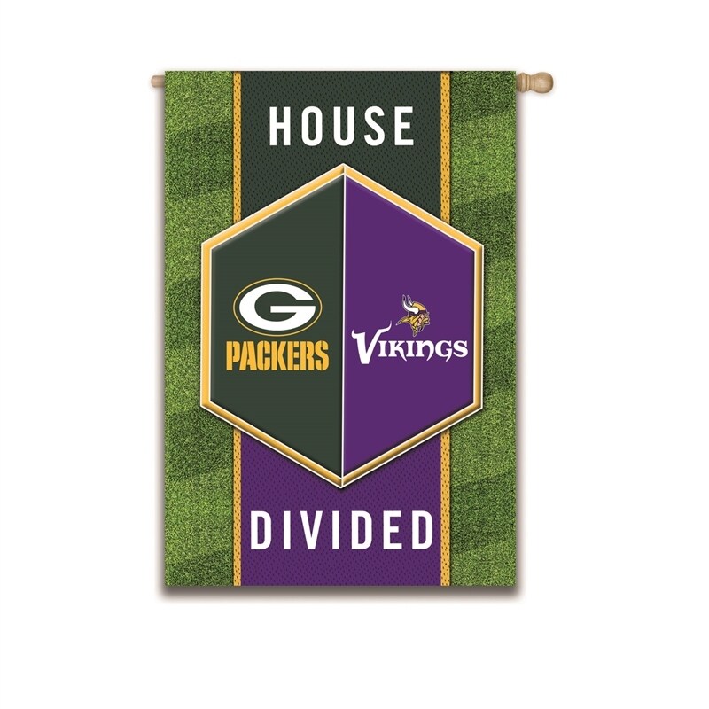 Shop Green Bay Packers Vs Minnesota Vikings 29 X 43 House Divided Flag Overstock 29529052