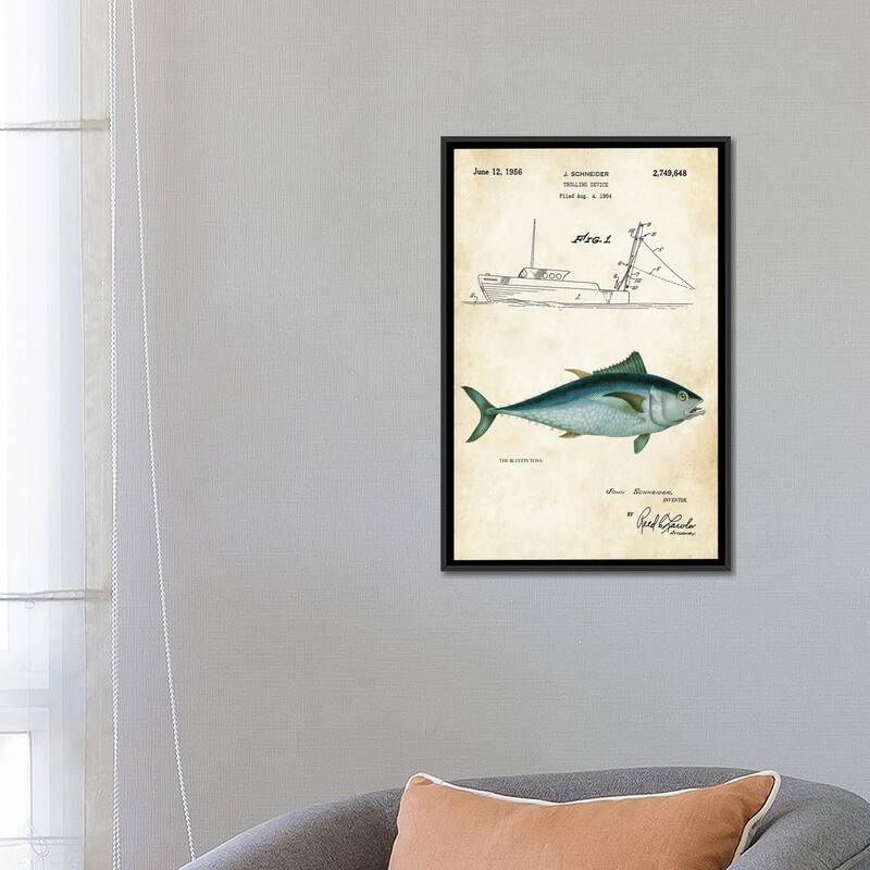 iCanvas "Bluefin Tuna" by Patent77 Framed