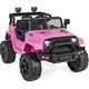 preview thumbnail 1 of 3, 12V Kids Ride On Truck with Remote Control, Spring Suspension - Pink