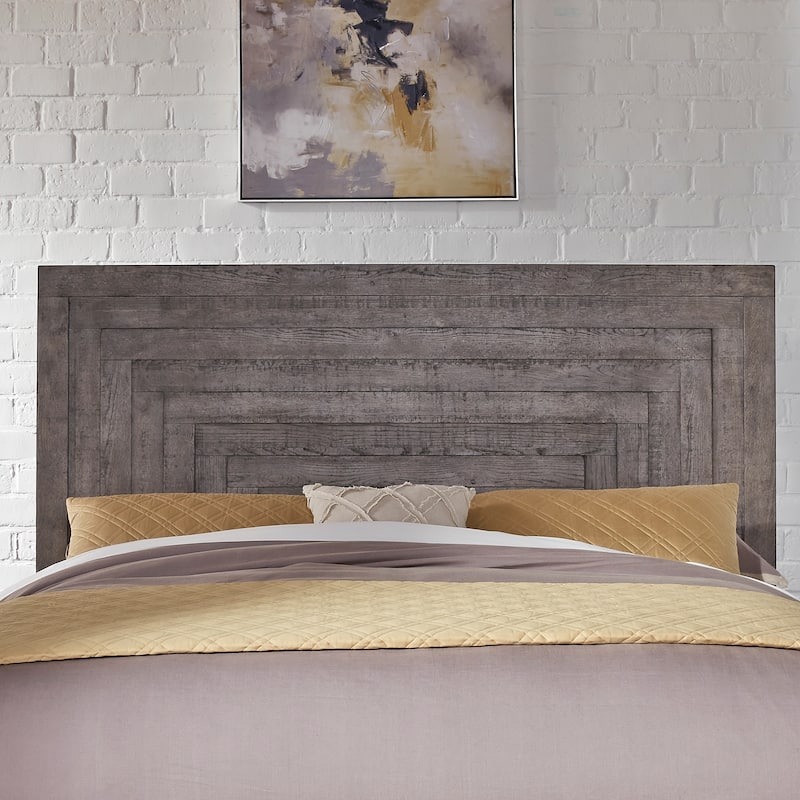 Modern Farmhouse Dusty Charcoal Distressed Queen Platform Bed