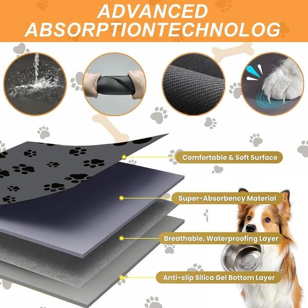18"undefined30" Dog Food Mat-Absorbent Dog Mat - Bed Bath & Beyond -  40810720