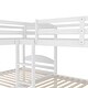 preview thumbnail 12 of 11, Simple 4 Beds Twin Over Twin L-Shaped Bunk Bed With Trundle