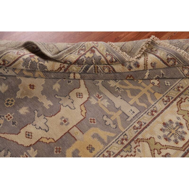 Earth Tone Oushak Indian Area Rug Handmade Wool Carpet - 6'0" x 9'1"