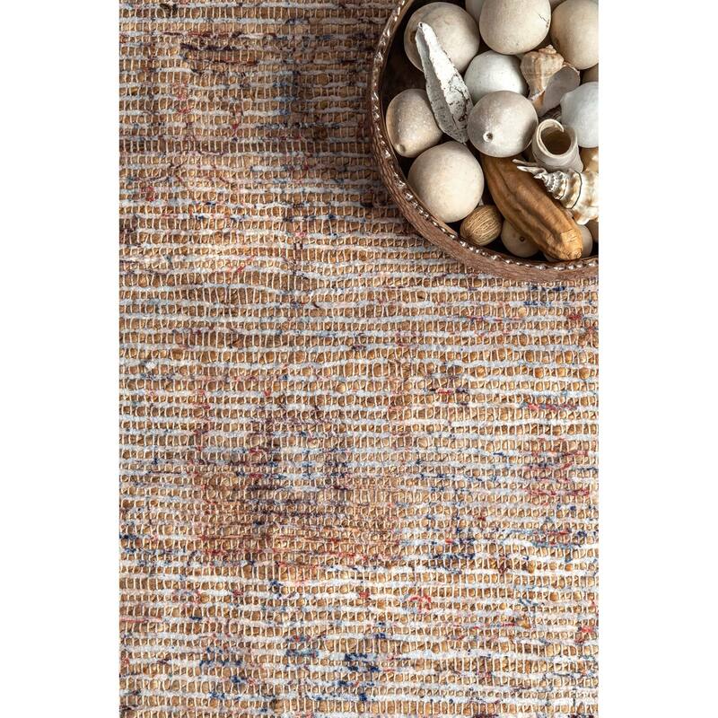 Nuloom Multi Handmade Traditional Boho Rustic Chic Medallion Tassel Frame Area Rug