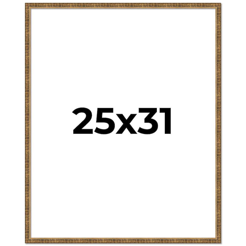 25x31 Frame Gold Kingsley Distressed Solid Wood Picture Frame Width