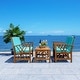 preview thumbnail 49 of 117, SAFAVIEH Fontana 4-piece Acacia Solid Wood Outdoor Conversation Patio Set