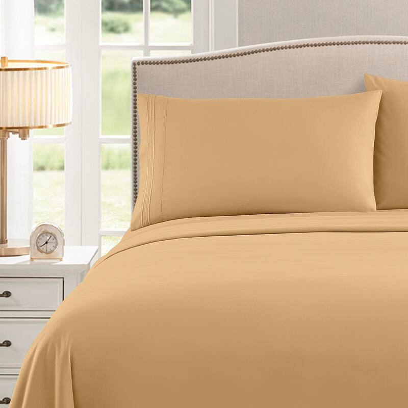 Soft Microfiber 5-piece Split King Bed Sheet Set