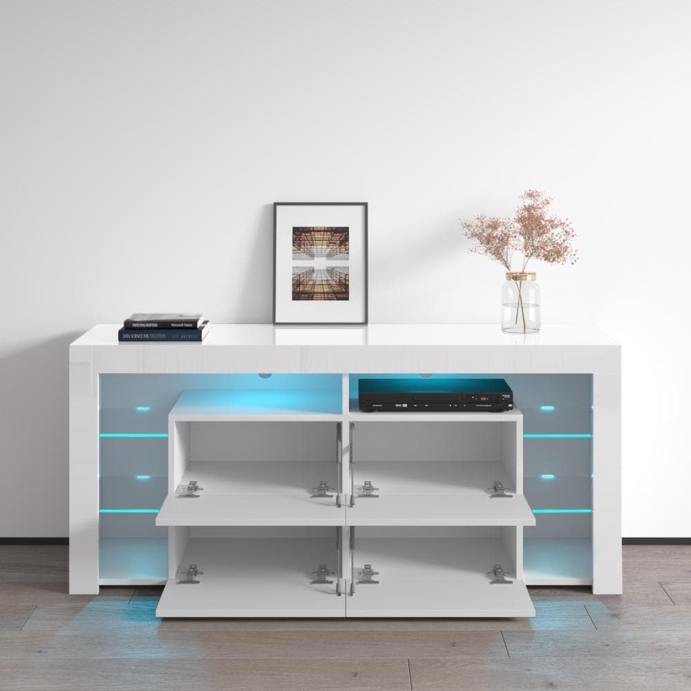 Meble Furniture Minelli Modern 61-inch Glossy TV Stand - Picture 11 of 14