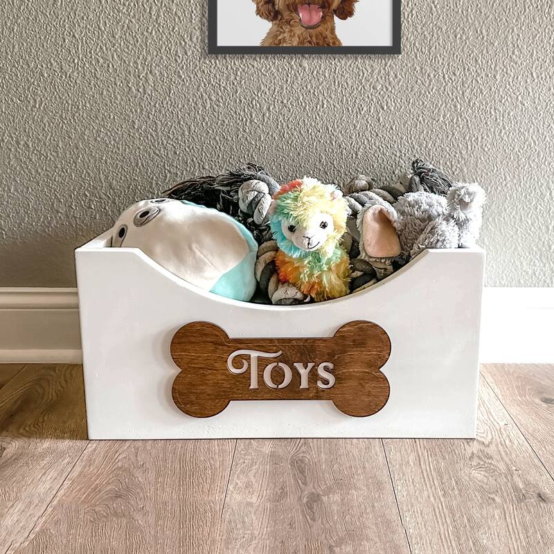 White Pet Toy Storage Box On Sale Bed Bath & Beyond 38316866