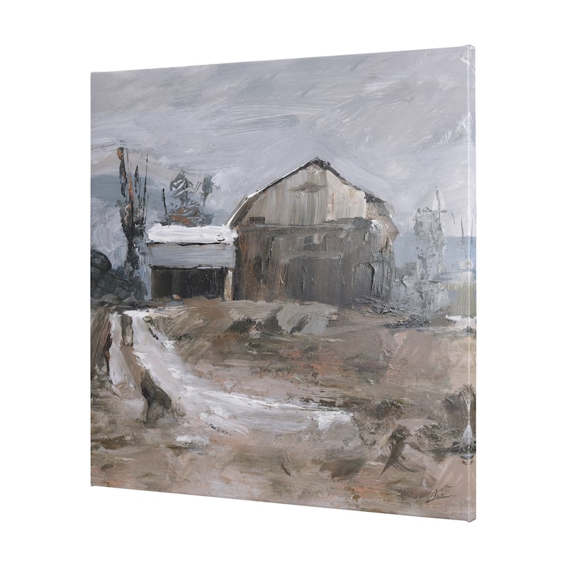 Late Autumn In Countryside II (44 X 44 ) Canvas Art Print