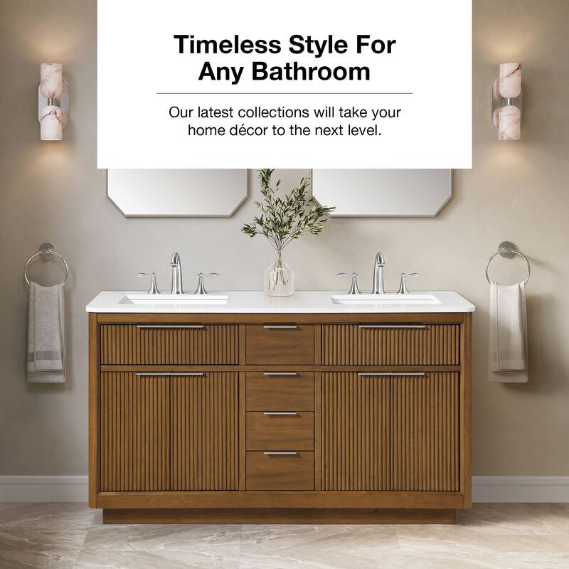 OVE Xander Bathroom Vanity with White Engineered Stone Top