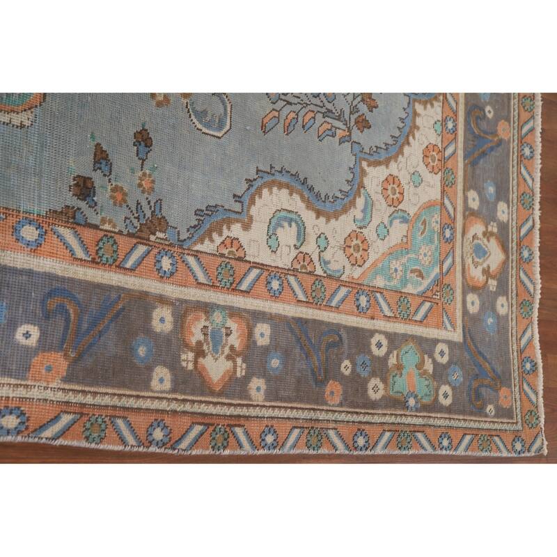 Tabriz Persian Vintage Area Rug Handmade Wool Carpet - 6'3" x 9'4"