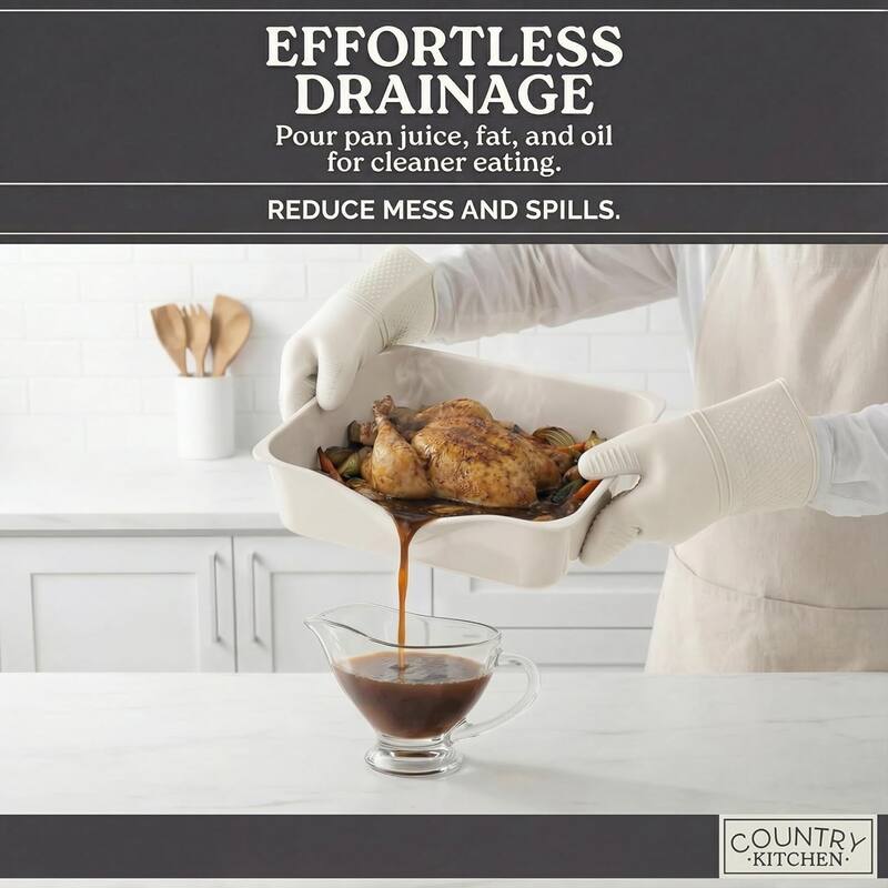 Country Kitchen 8-Piece Bakeware Set, Nonstick Baking Pans & Nesting Baking Sheets, Durable Steel, Grey