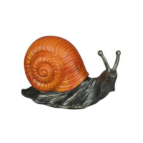 Resin Orange Snail Decorative Accent Lamp End Table Night Stand Light Sculpture - 6 X 9.75 X 4.75 inches