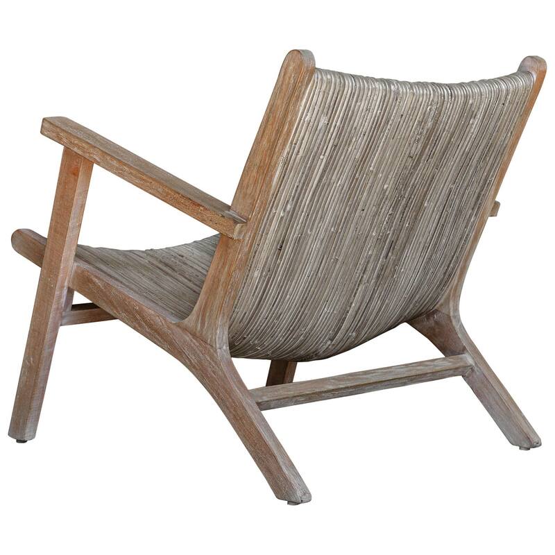 Uttermost Aegea 30" Wide Tropical Beach Coastal Rattan and Wood Accent