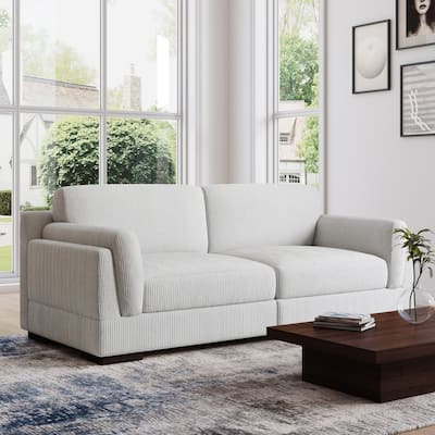90" Loveseat Sofa Modern and Cozy Corduroy Couch