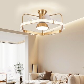 Flush mount crystal ceiling fan outlet
