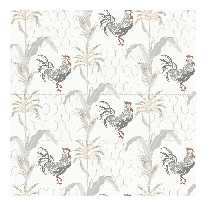 Village Chickens Rooster and Hen Farmhouse Wallpaper Border - Amazon.com