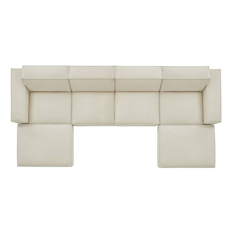 Restore 6-Piece Performance Fabric Upholstered Modular Sectional Sofa