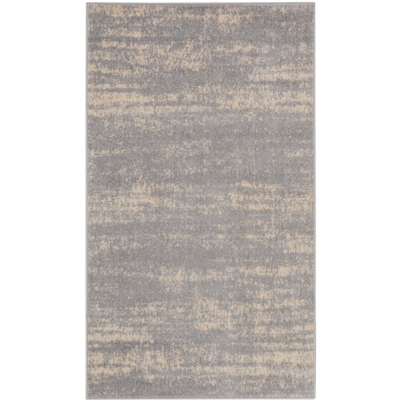 Nourison Essentials Solid Indoor/Outdoor Area Rug - 2' x 4' - Beige/Grey