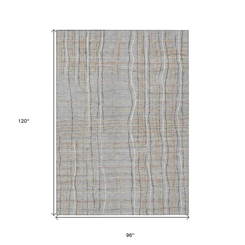 HomeRoots Striped Transitional Rectangle Outdoor Rug