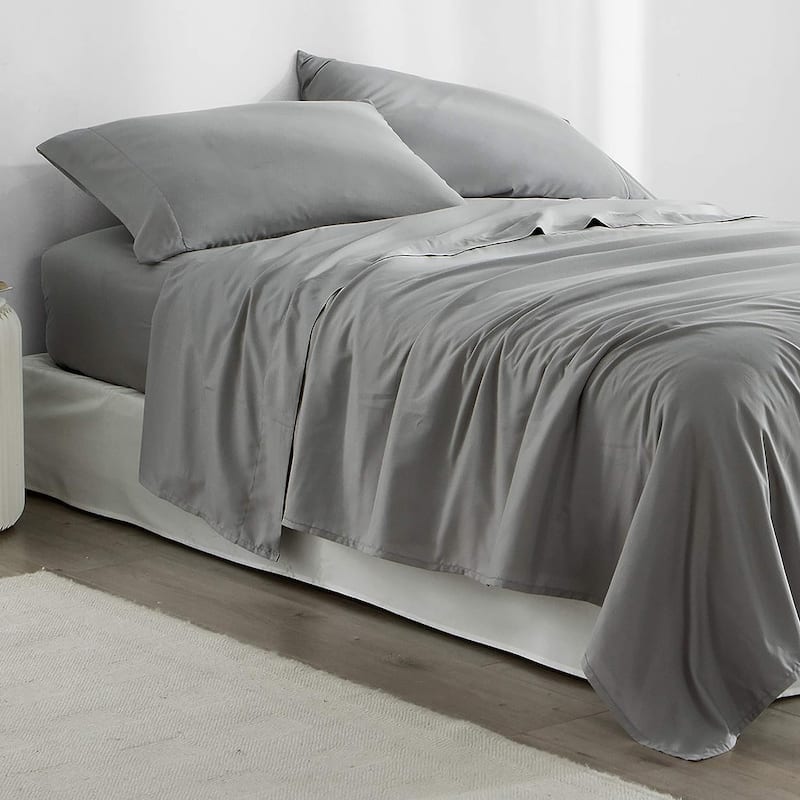 Supersoft Microfiber Bed Sheet Set - Grey - Twin XL