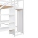 preview thumbnail 6 of 7, Modern Style Full Size Loft Bed withStaircase and Built-in Storage Wardrobe.
