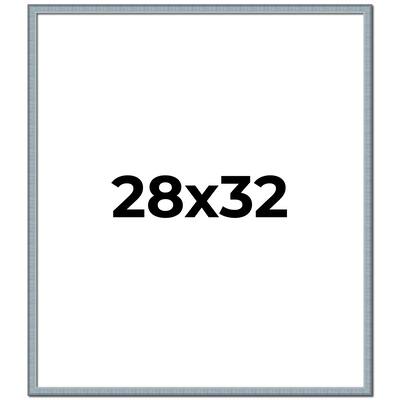 28x32 Frame Rustic Sky Blue Solid Wood Picture Frame | 0.75 Inch