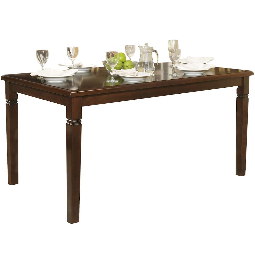 Transitional Style Dining Table Oak Veneer Wood