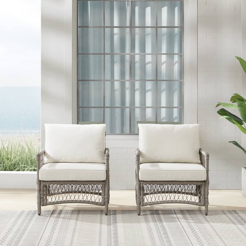 Thatcher 2Pc Outdoor Wicker Armchair Set