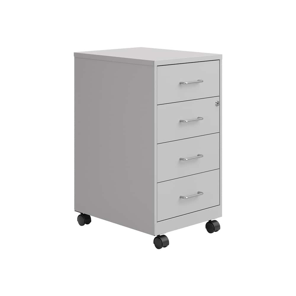 Space Solutions 18" Deep 4-drawer Mobile Organizer Cabinet,Pearl White