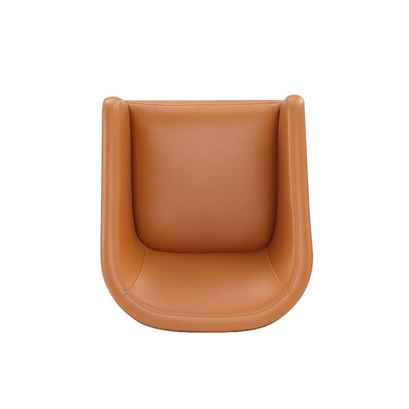 Manhattan Comfort Anna Modern Round Faux Leather Dining Armchair