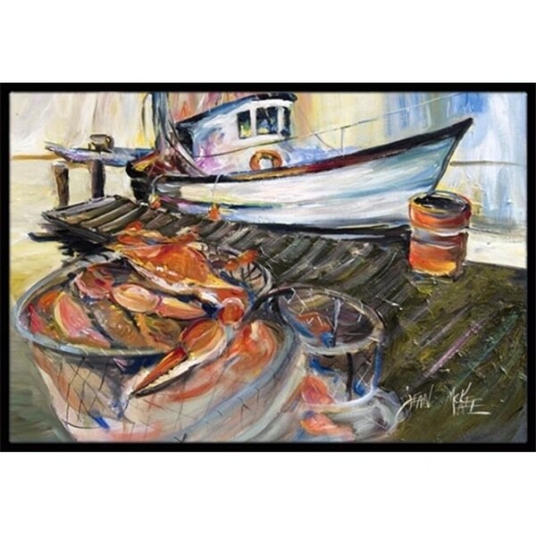 Carolines Treasures JMK1104JMAT Blue Crab Trap Indoor & Outdoor Mat 24 x 36 in.