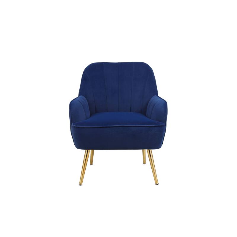 Mid Century Chair Navy Velvet Armchair Wingback Chairs Accent Chairs