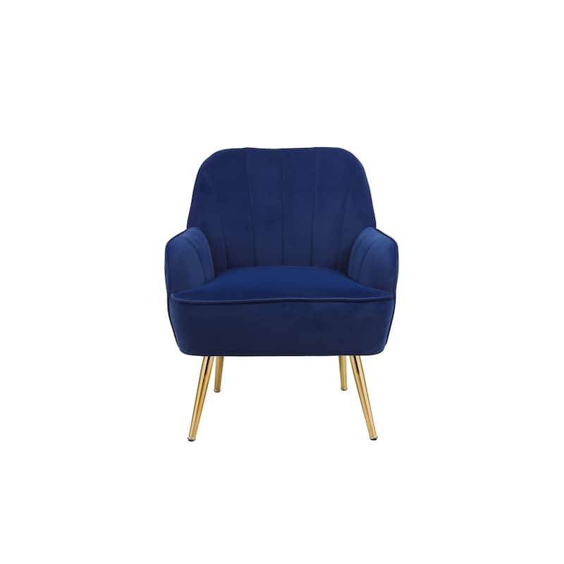 Velvet Dining Chair Club Chair Barrel Chair Side Chair, Navy