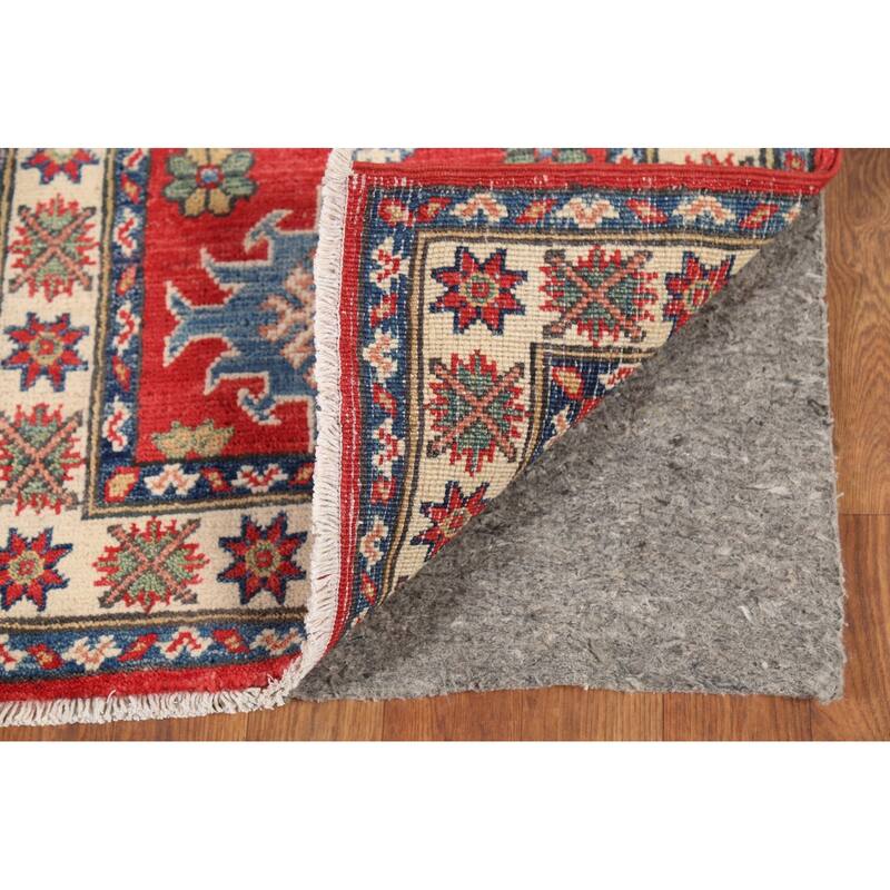 Red Kazak Oriental Accent Rug Handmade Traditional Wool Carpet - 2'1"x 2'10"