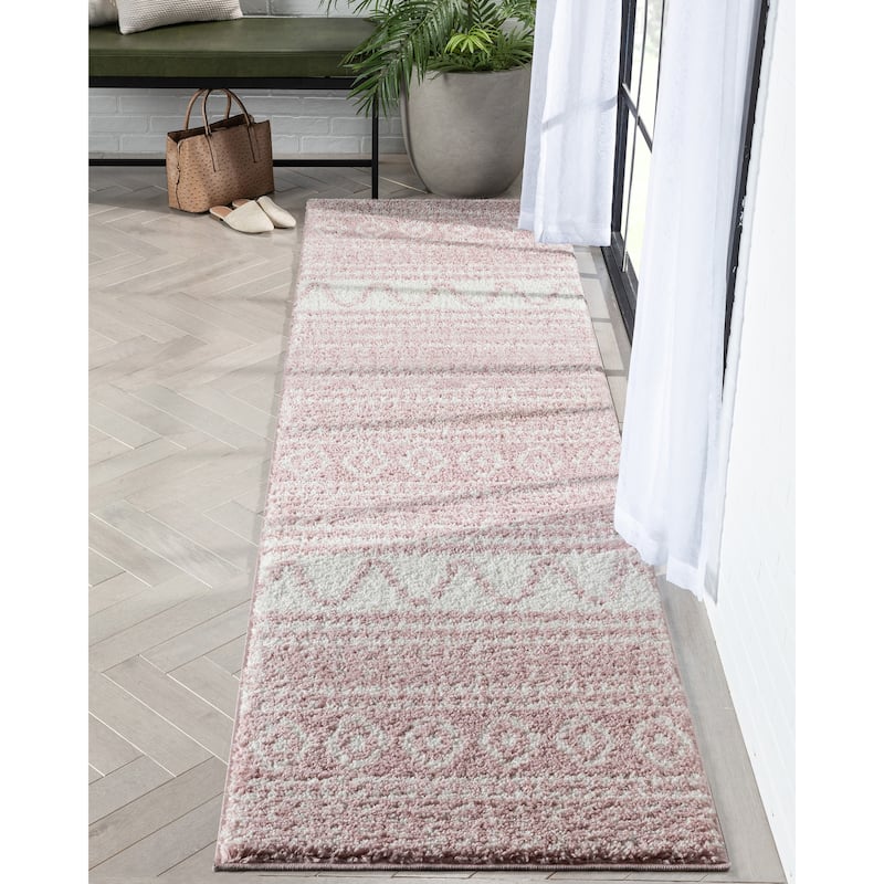 Well Woven Madison Shag Cossima Moroccan Tribal Shag Area Rug
