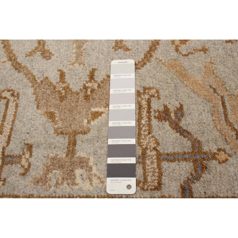 ECARPETGALLERY Hand-knotted Royal Oushak Light Grey Wool Rug - 3'1 x 5'1