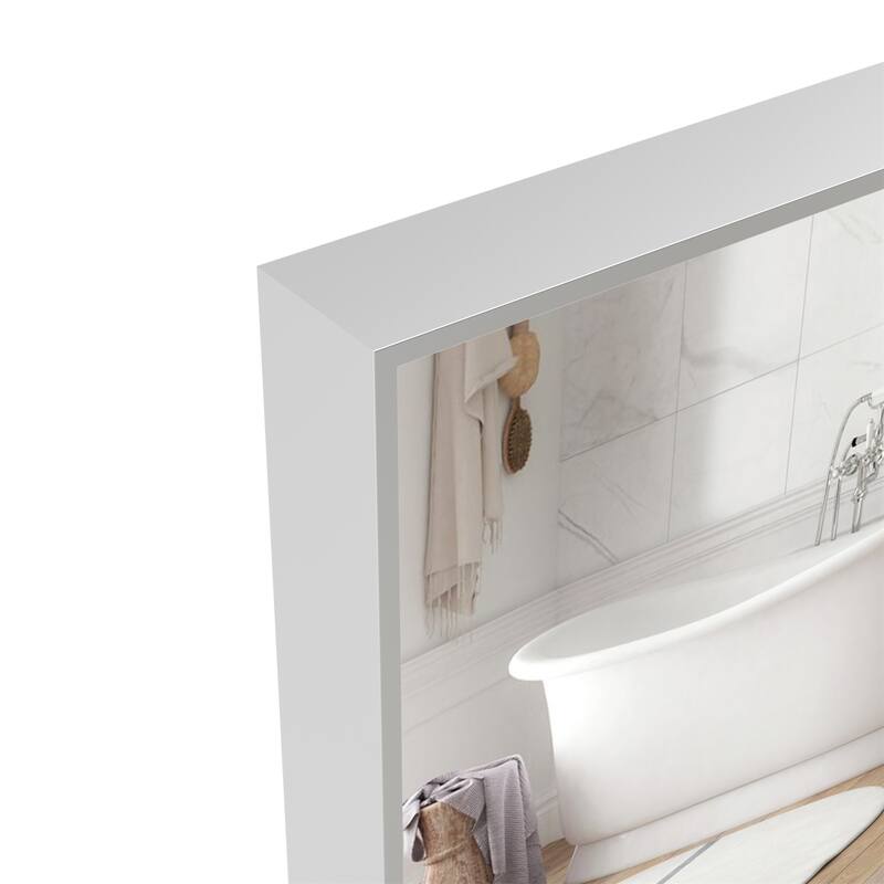 60" x 36" Modern Rectangle Bathroom Mirror with Aluminum Frame