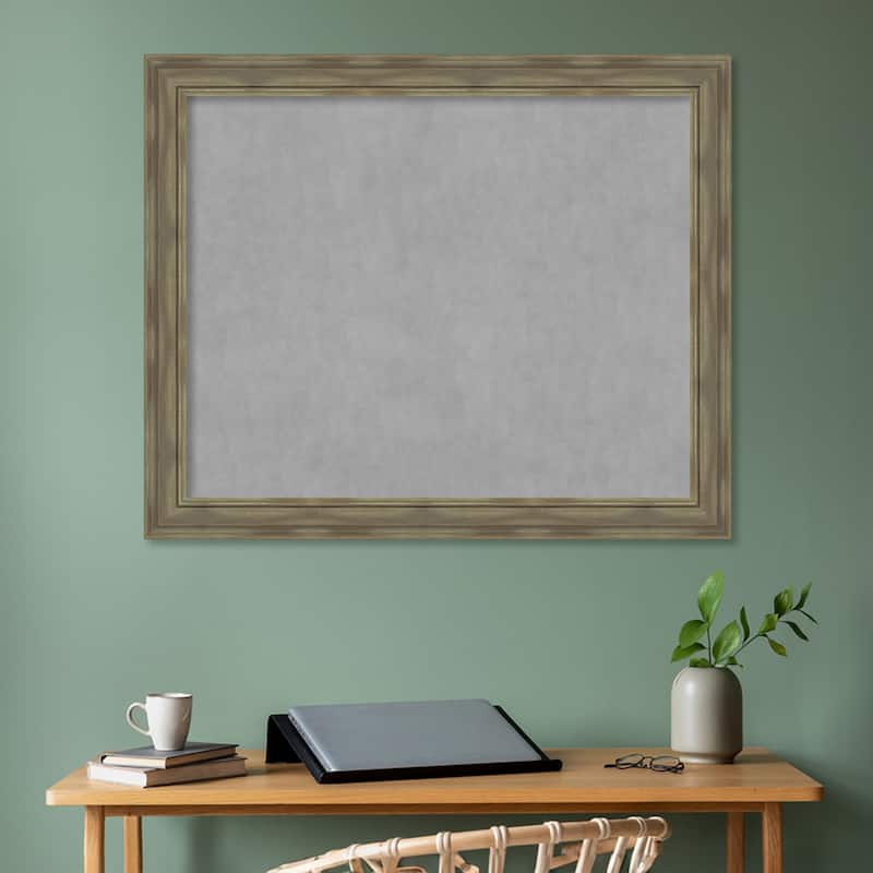 Amanti Art Alexandria Greywash Framed Magnetic Board