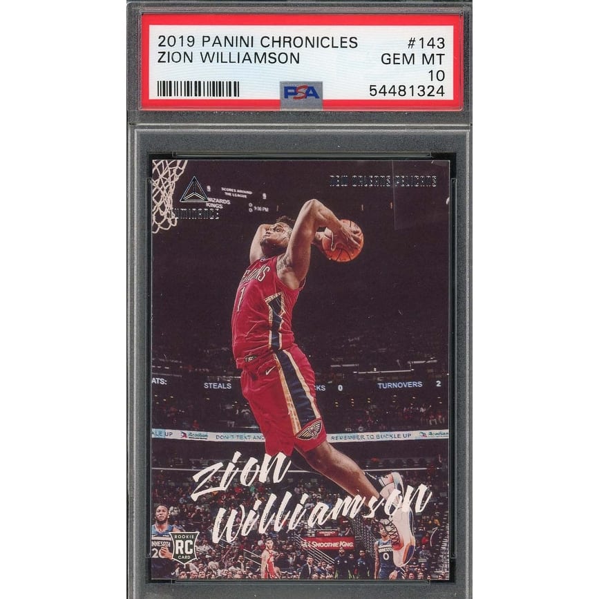 Zion Williamson 2019 Panini Chronicles Basketball Rookie Card #143 Graded PSA 10 - 8'6" x 11'6"