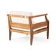 preview thumbnail 6 of 18, Aston Outdoor Mid-Century Modern Cushioned Acacia 4-seat Chat Set by Christopher Knight Home
