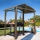 preview thumbnail 1 of 6, 8x5FT Arc Roof, Grill Canopy for Outdoor Grill w/Double Galvanized Steel Roof and 2 Side Shelves, BBQ Gazebo Grill Tent ,Brown