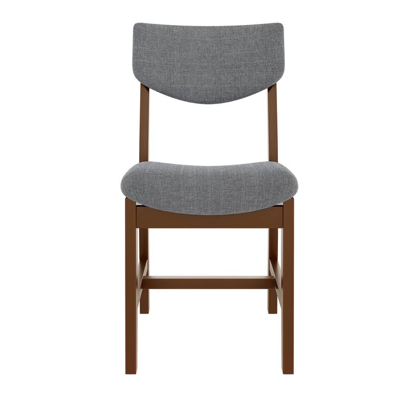 Rustic Dining Chairs Set of 4, Farmhouse Dining Room Chair with Cushion Seat, Armless Side Chairs with Wood Frame