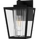 preview thumbnail 2 of 5, Jett 1-Light Matte Black Outdoor Wall Lantern