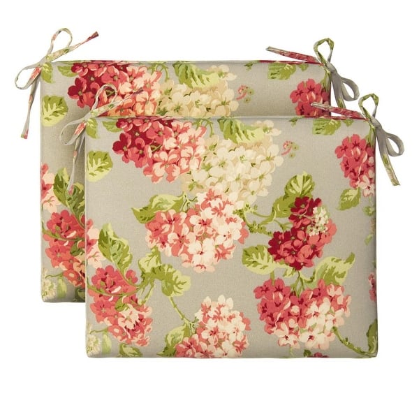 Summer Garden Small Seat Cushion 2 Pack With Ties Overstock 33708369