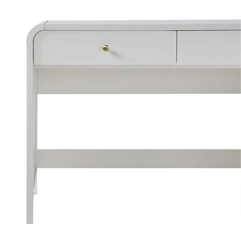 Walker Edison Modern Curve Design Writing Desk