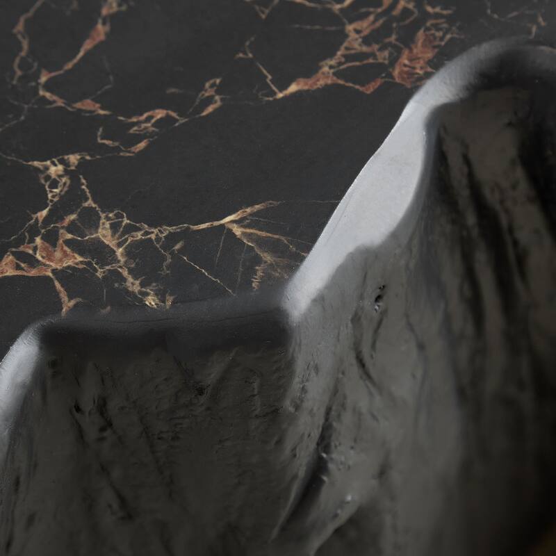 GDF Studio - Mid-Century Fiberglass Unique-Shape Coffee Table (No Assembly)